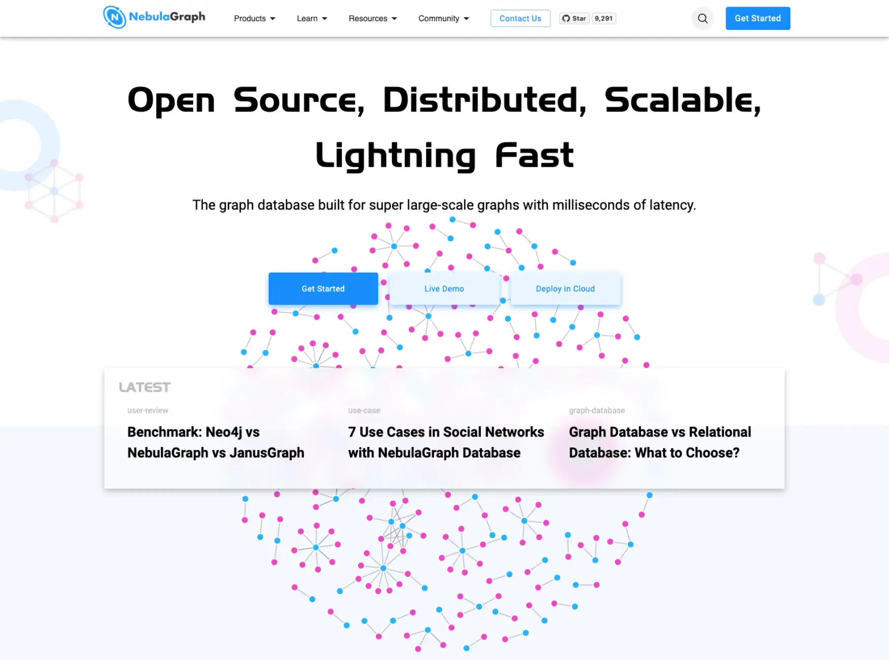 Nebula Graph web development screenshot.