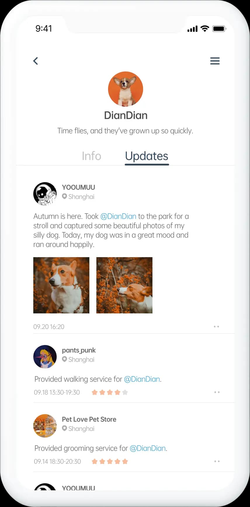 PawsomeCare app prototype.