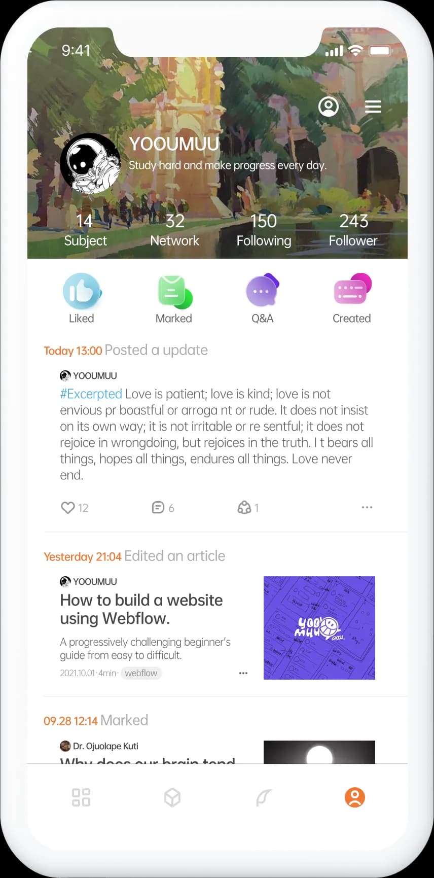 PolySkills app prototype.
