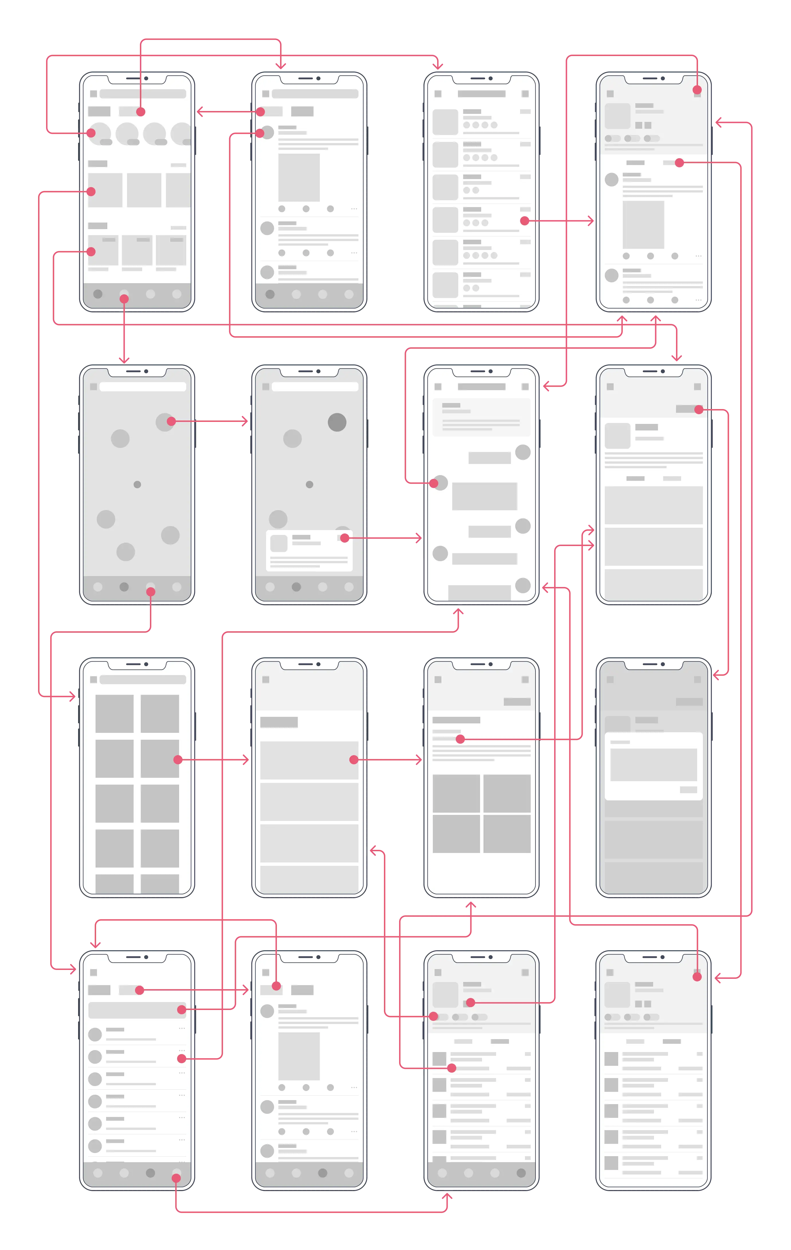 Sportoo app wireframe.