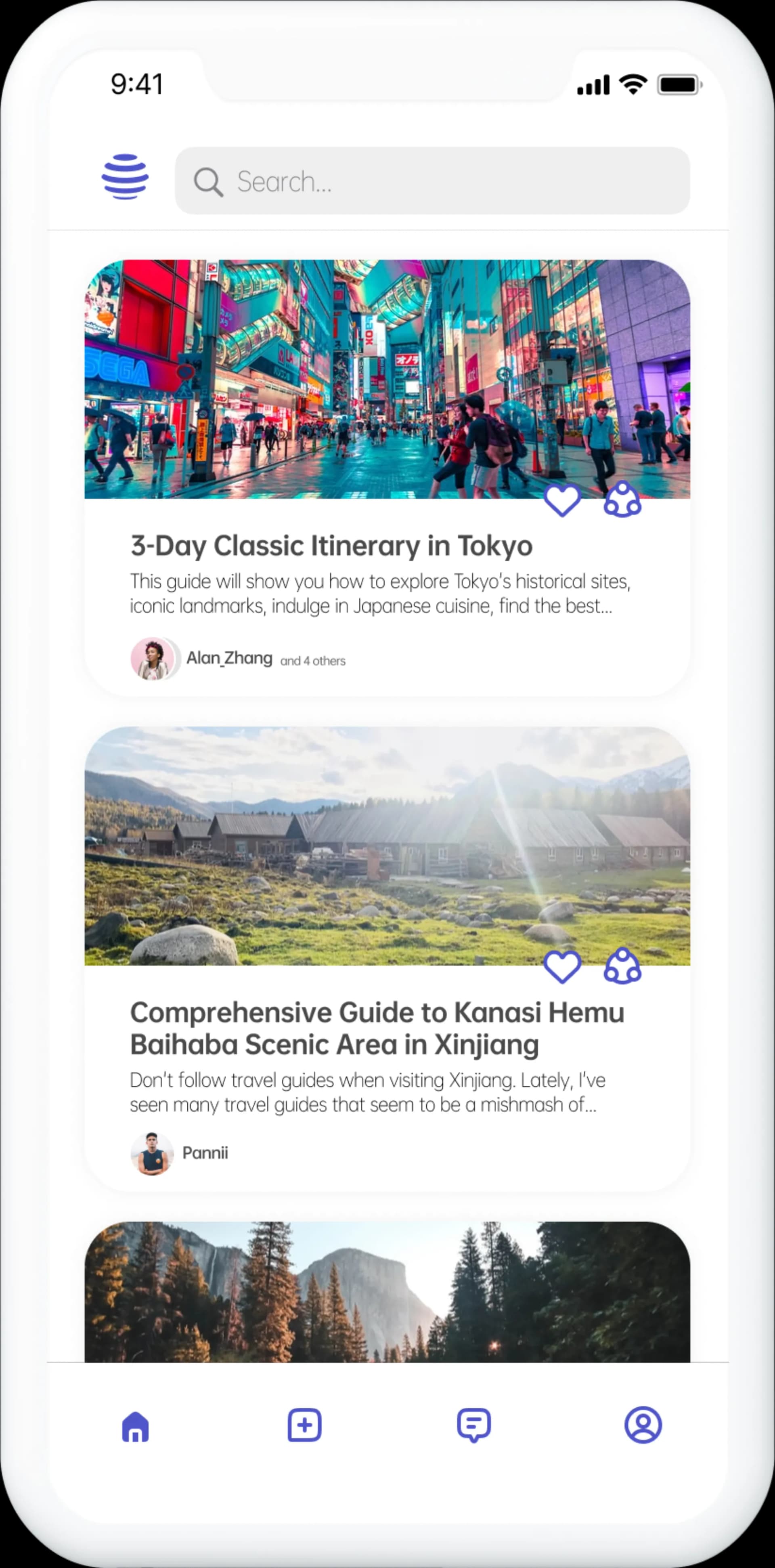 TripCollab app prototype.