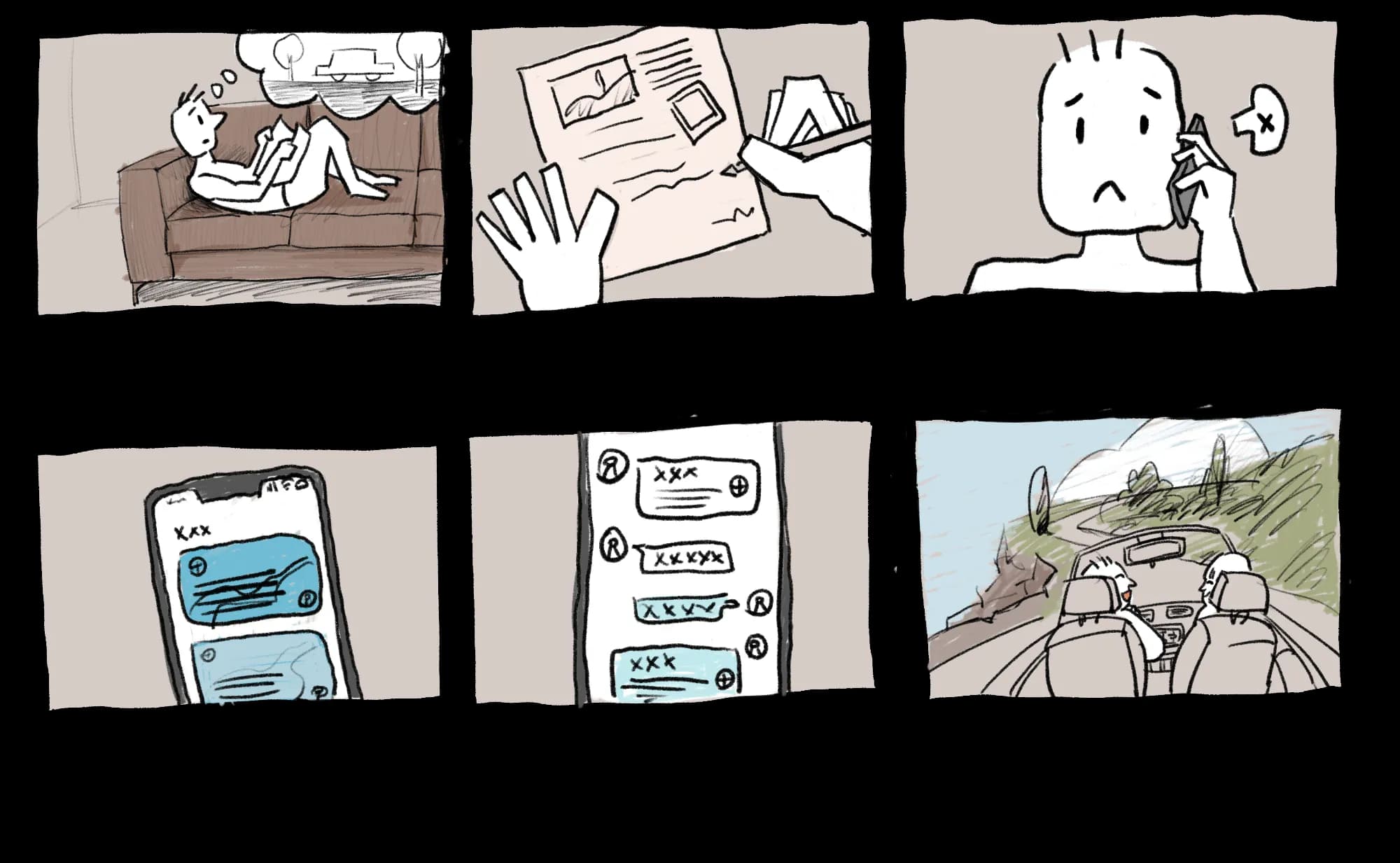 TripCollab app storyboard.